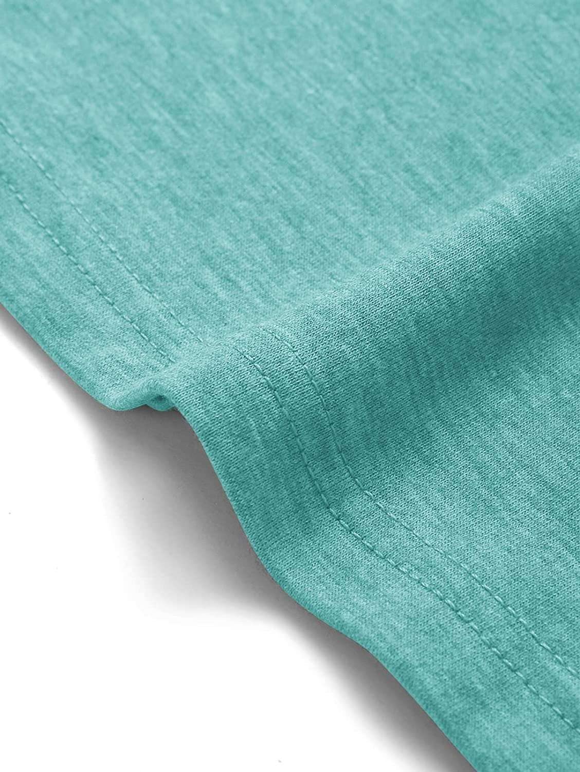 Teesho Damen Tshirt Langarm V Ausschnitt Oberteile Basic Shirts Casual Longshirt Drucken Pullover Herbst Tops Tunika（Lake Blau/L