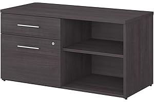 Bush Business Furniture Office 500 Low Storage Cabinet, Storm Gray