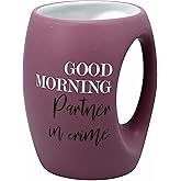 Pavilion - Good Morning Partner In Crime - 16 Oz Stoneware Huggable Coffee Cup Mug