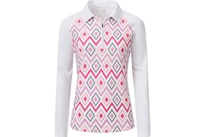 MoFiz Women's UPF 50+ Sun Protection Zip Up Long Sleeve Golf Tennis Hiking Shirt