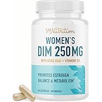 DIM Supplement 250 mg | Hormone Balance Supplements Women | Menopause & PMS Relief, Hormonal Acne Treatment, PCOS & Estrogen 