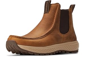 SUREWAY Men's Chelsea Boots - Lightweight Slip-On Work Boots with Moc Toe Design,Casual Leather Boots Slip-Resistant Rubber Outsole,Chukka boots for All-Weather Comfort (Office,Casual,Dress)