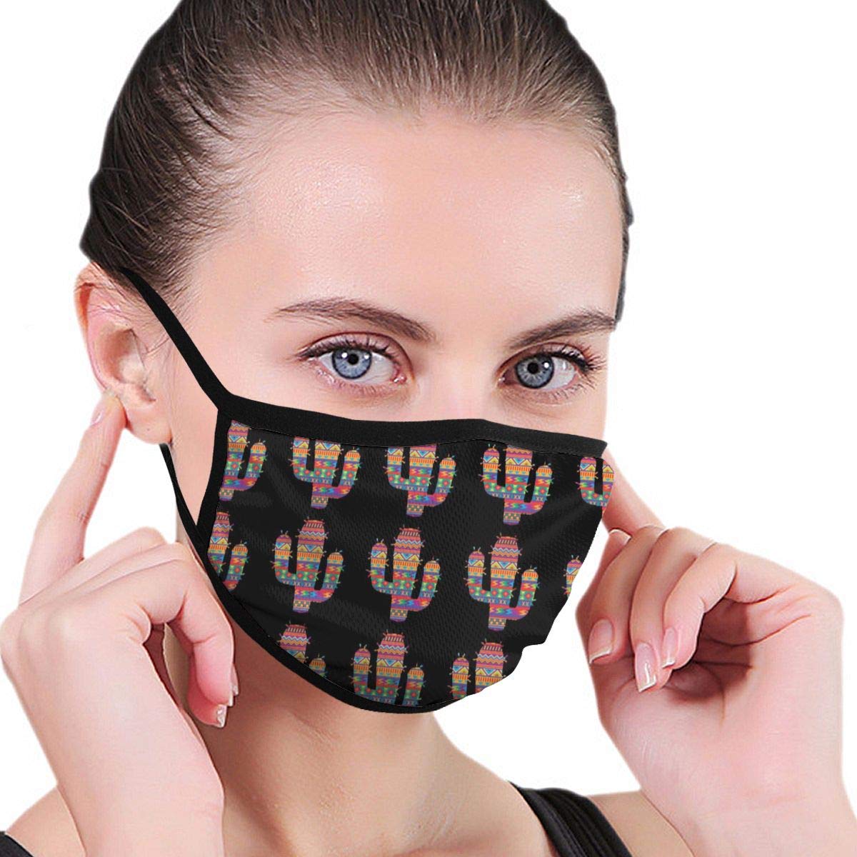 Washable Reusable Mouth Mask Mexican Spanish Style Cactus Anti Flu And Saw Dust Masks For Men Women Dustproof
