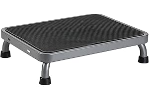 Aeranto Heavy-Duty One Step Stool with Carry Handle – 4.1" Low Foot Stool, Non-Slip Rubber Platform, 500lb Capacity – Portabl