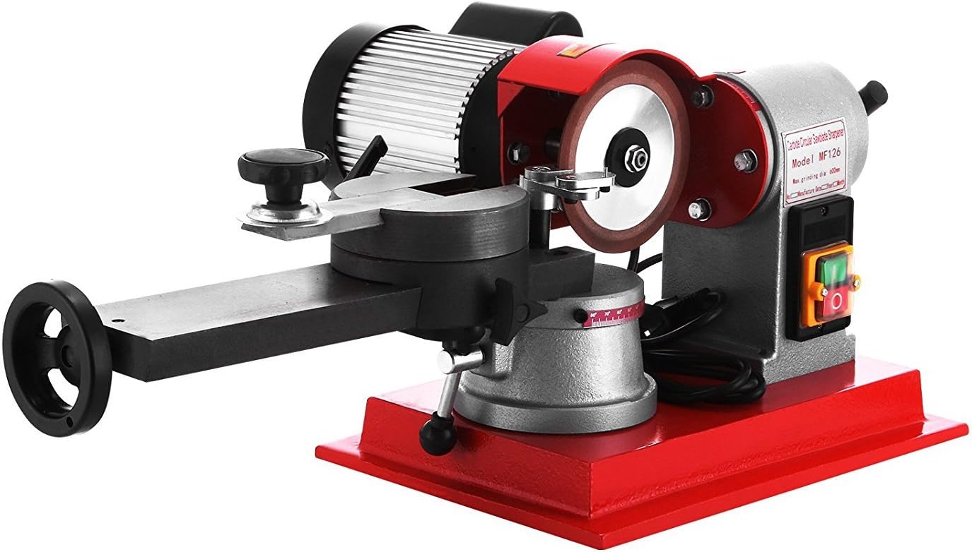Ztopia Circular Saw Blade Sharpener 125MM Rotary Angle Mill Grinding 220V Sharpening Machine 370W Saw Blade Sharpener Machine for Carbide Tipped Saw Blade (125MM 370W)