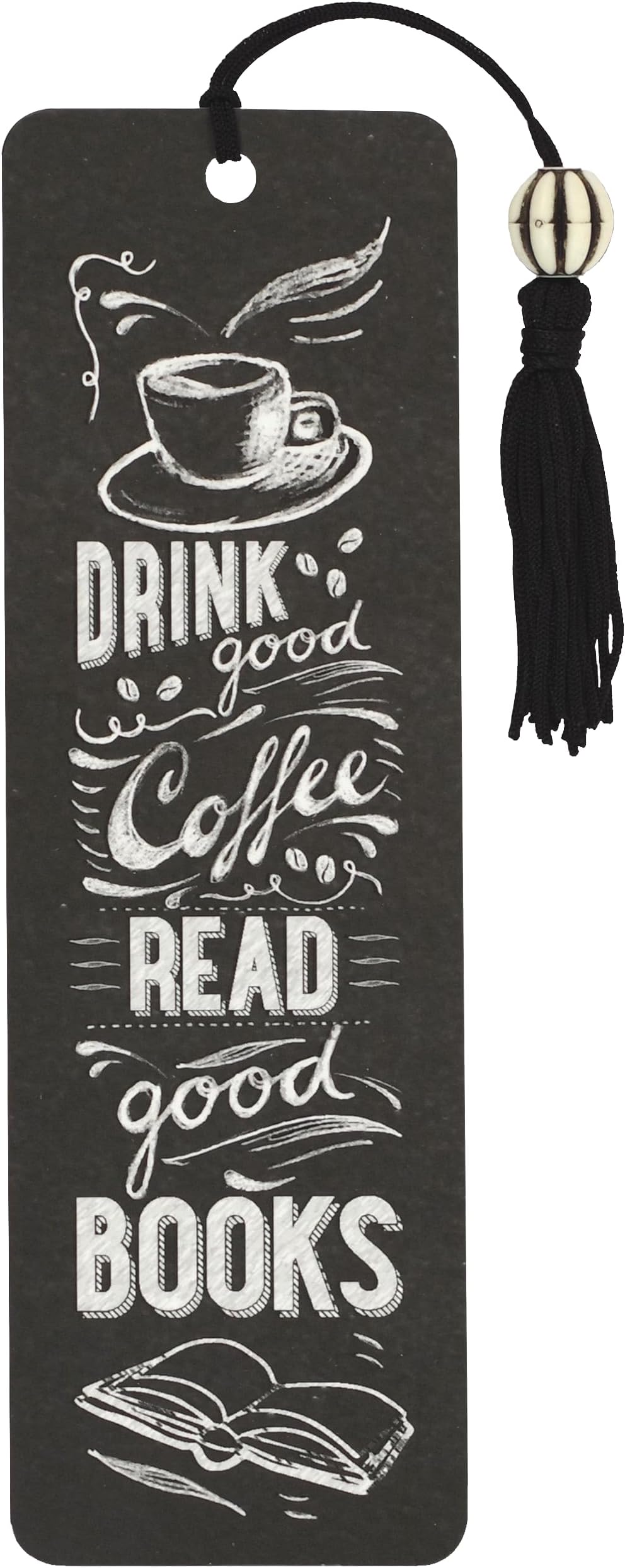 Peter Pauper Press Coffee & Books Beaded Bookmark with Tassel