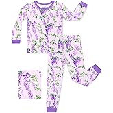 babee Reshinee Bamboo Viscose Toddler Girls Kids Pajama Sets 12M-8Y Snug fit Long-Sleeve Softness Sleepwear Pjs 2pcs Jammies