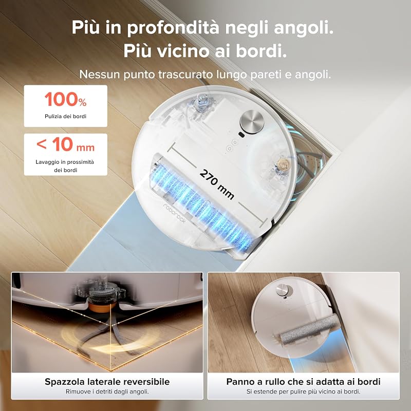 Qrevo Edge 2 Flow Robot Aspirapolvere Lavapavimenti con Rullo — foto 5 di 8