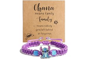 AULSIEY Cute Stitch Gifts Bracelet, Birthday Back to School Graduation Gifts for Daughter Niece Granddaughter