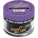 EBIN NEW YORK 24 Hour Edge Tamer Extreme Firm Hold, Control Gel, 1.01 Fl Oz | Edge Control, Argan Oil &amp; Castor Oil, No White Residue, Sleek Natural Hair, Styling Products, Long Lasting