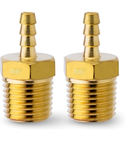3/8" Hose To 3/4" Male NPT Brass Fitting - Fuel, Air, Water, Oil, Gas Connector