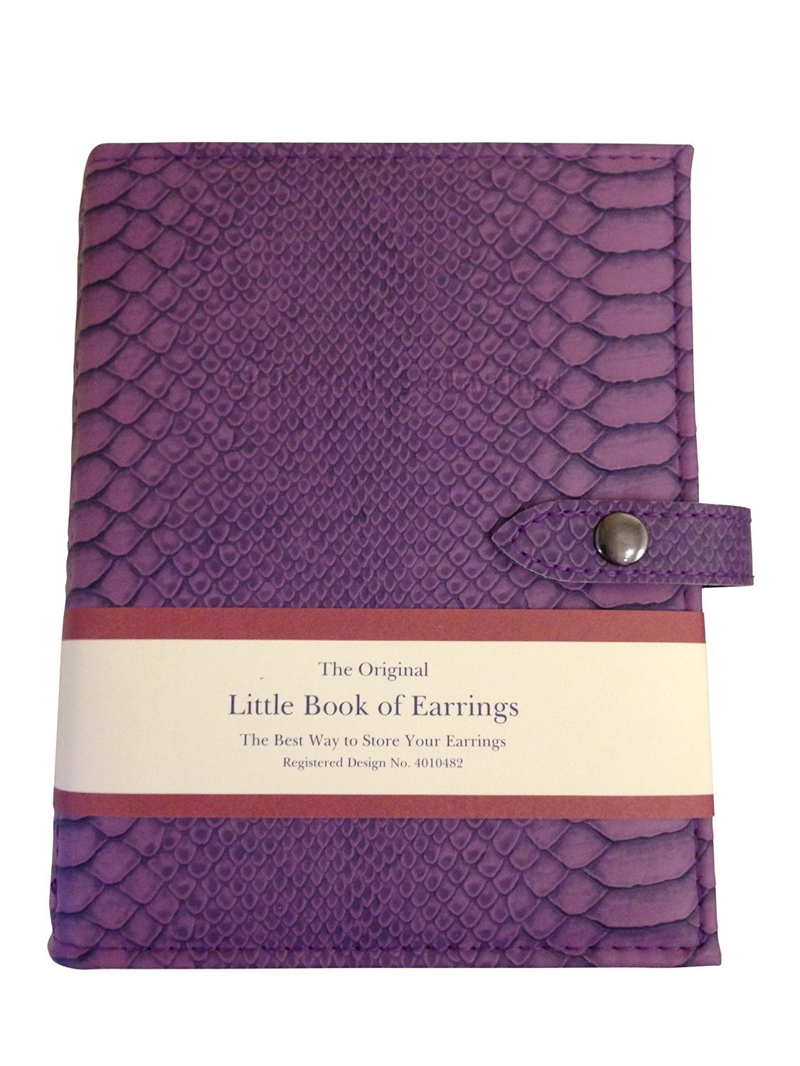 Mock Croc Purple - Little Book of Earrings - Earring Storage Solution