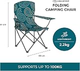 Highlander Compact Camping Chair Lightweight Folding 2.2kg with Cup Holder view 4