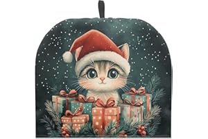 Qehuruxo Christmas Cat Teapot Covers for Tea Pots Keep Warm Tea Cozy Teapot Accessories Insulation Tea Pot Cosy for Restaurant Table Reusable