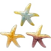 Starfish Metal Wall Décor Set of 3 – Coastal Beach Nautical Wall Art for Bathroom, Living Room, Bar, Patio, or Outdoor Décor – Ocean-Themed Hanging Starfish Decorations for Beach House & Tropical Spaces