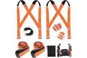 Nellyke Moving Shoulder Straps Lifting, 2-Person Shoulder Lifting and Moving System for Appliances, Furniture, Mattresses or Heavy Objects up to 800 Pounds