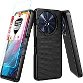 DpS for TCL 60 XE 5G/TCL 50 XL Case with Screen Protector,TCL 60 XE NxtPaper/50 XL Case Dual Layer Heavy Duty Protection,Slim Fit Rugged Military Grade Shockproof Full-Body Protection Cover (Black)