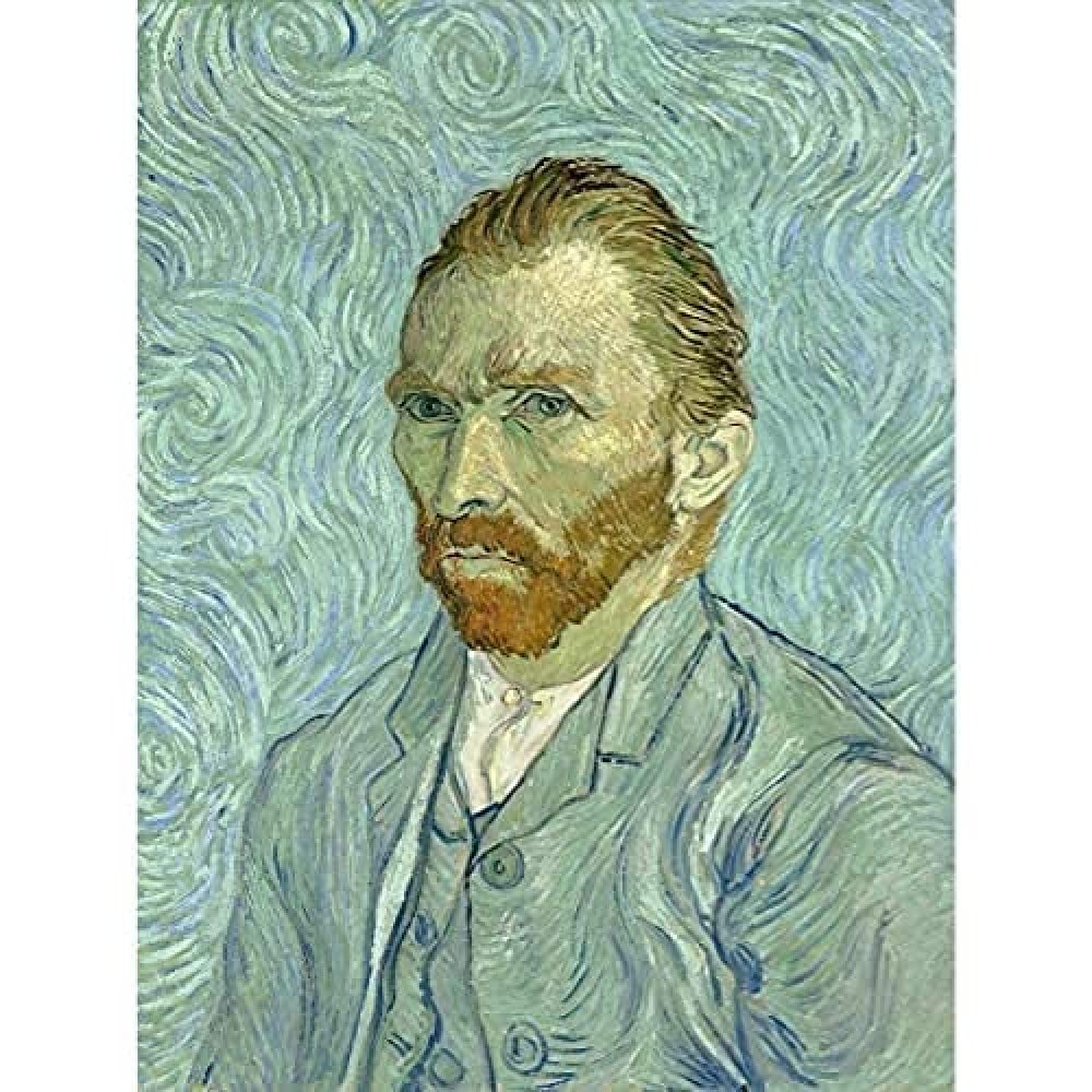 Vincent Van Gogh Self Portrait Painting Art Print Canvas Premium Wall Decor Poster Mural