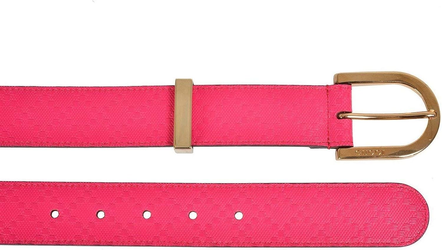 Gucci Women's Diamante Pink Leather Belt 354382 at  Women’s Clothing store