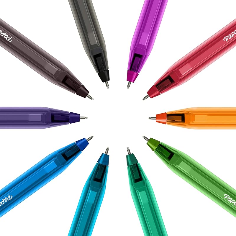 Paper mate 2077243 inkjoy 100st, canetas, ponta média 1,0 mm, cores fantasia variadas, pacote com 27