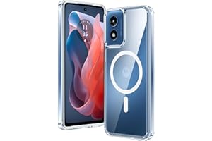 FNTCASE for Motorola Moto G-Play-2024 Case: Magnetic Military Grade Drop Protection Anti Yellowing Cell Phone Cover - Rugged Shockproof Protective Bumper Transparent Cases(Clear)
