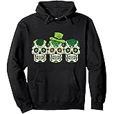 Irish Sugar Skulls Paddys St Patricks Day Calavera Mexican Pullover Hoodie