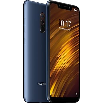 Xiaomi Pocophone F1 64GB + 6GB RAM, Dual Camera, 6.18" LTE Factory Unlocked Smartphone - Global Version (Steel Blue)