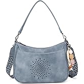 TAOSITUUE Leather Crossbody Purse for Women Shoulder Handbag medium size purses for women with Adjustable Strap