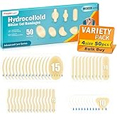 50ct Blister Bandages for Feet Hydrocolloid Bandages Waterproof Blister Cushion for Feet Toes Heels Blister Pads for Prevention Variety Pack