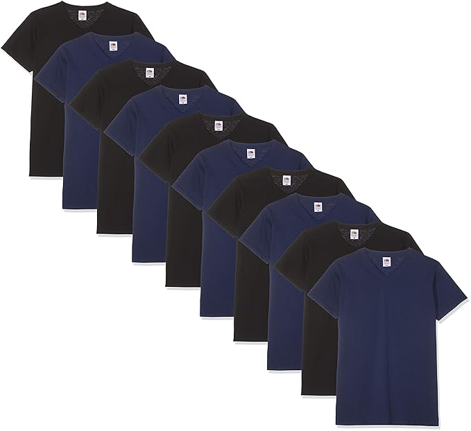 Fruit of the Loom Herren T-Shirt V-Neck Valueweight, 10er Pack