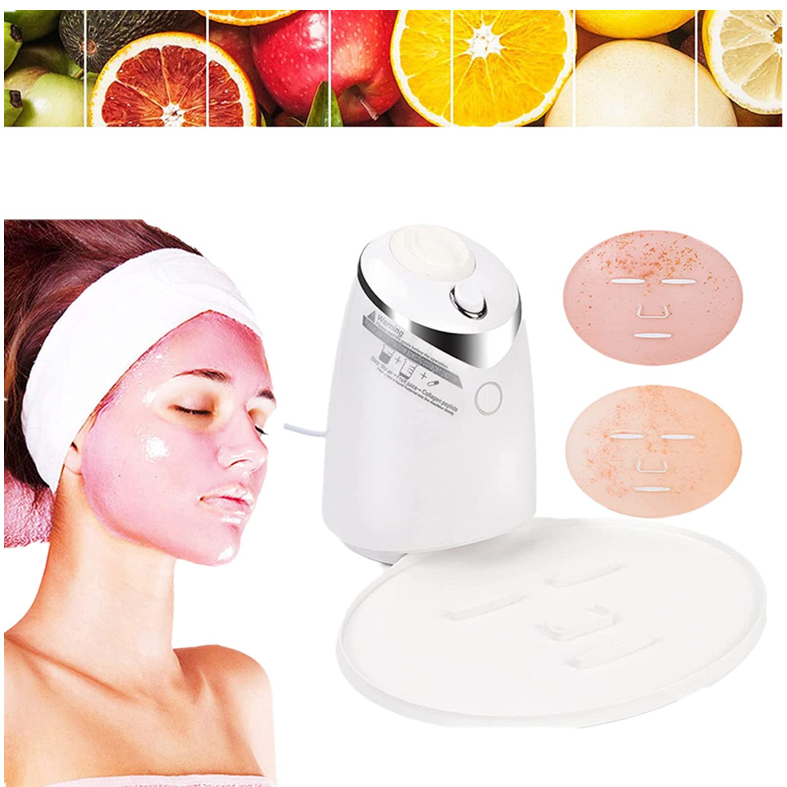 DIY Face Mask Maker Machine,5 Mins Automatic Face Mask Maker, DIY Natural Fruit Vegetable Mask Maker, Face Care Fresh Collagen Beauty Machine for Spa Skin Care, Moisturising Rejuvenating (Natural)
