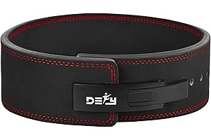 DEFY CHALLENGE YOUR FEAR DEFY Weightlifting Lever Belt – 4” Wide Powerlifting Strongman Gym Belt for Men & Women – 10MM Lever Belt for Lower Back Support, Workout, Deadlift & IPF Bodybuilding