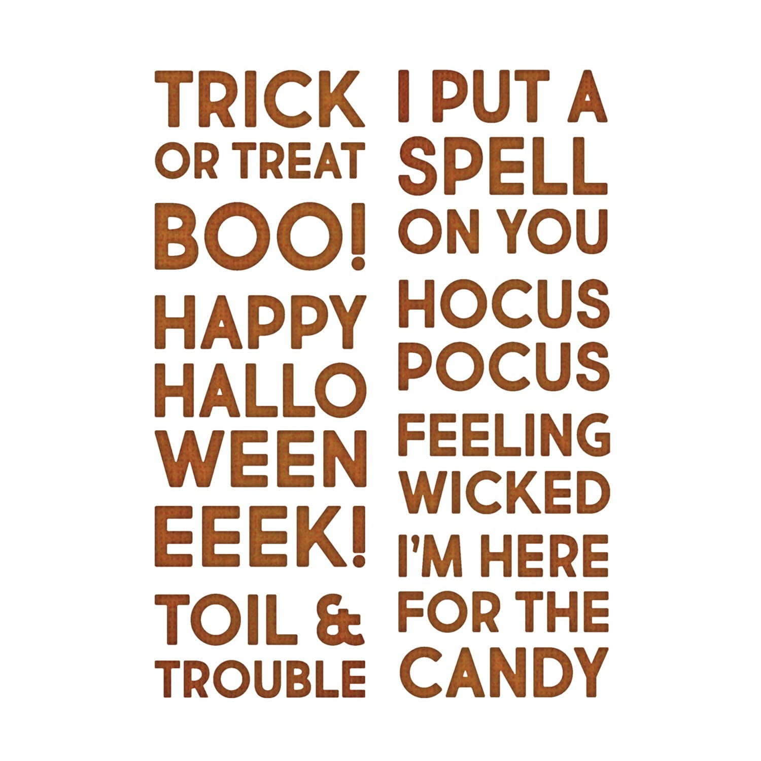 Thinlits Die Set 9PK Bold Text Halloween by Tim Holtz