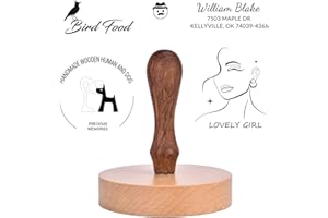 Custom Stamp - Personalized Logo/Address/Name Stamp Multiple Sizes Wooden Rubber Stamps