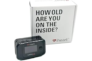 iHeart Internal Age Health Monitor, Fingertip Health and Fitness Tracker. Measure Biological Age, Pulse Wave Velocity, Aortic