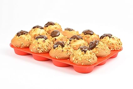 Premium silikon Muffinförmchen für 12 Muffins | BPA-frei und Antihaftbeschichtung | spülmaschinenfeste Muffinform | leicht zu
