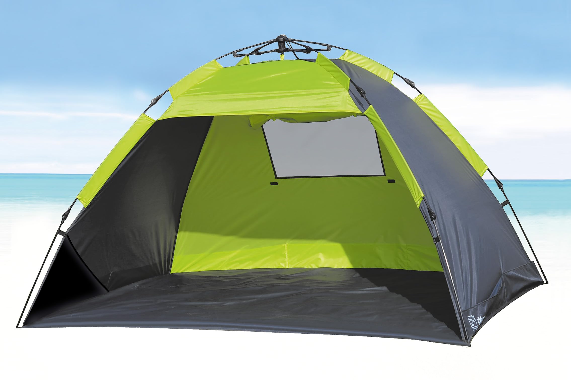 Explorer Automatic Beach Shelter UV Protection 80+, 46292, Green-grey, 220 x 150 x 130 cm