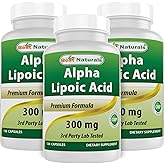 Best Naturals Alpha Lipoic Acid 300 mg 120 Capsules (120 Count (Pack of 3))