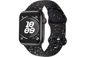 Knossen Sport Band Compatible with Apple Watch Band 38mm 40mm 41mm 42mm 44mm 45mm 49mm for Women Men, Recycled Plastic Soft Silicone Strap for iWatch Series 9 8 7 6 5 4 3 2 1 Ultra SE