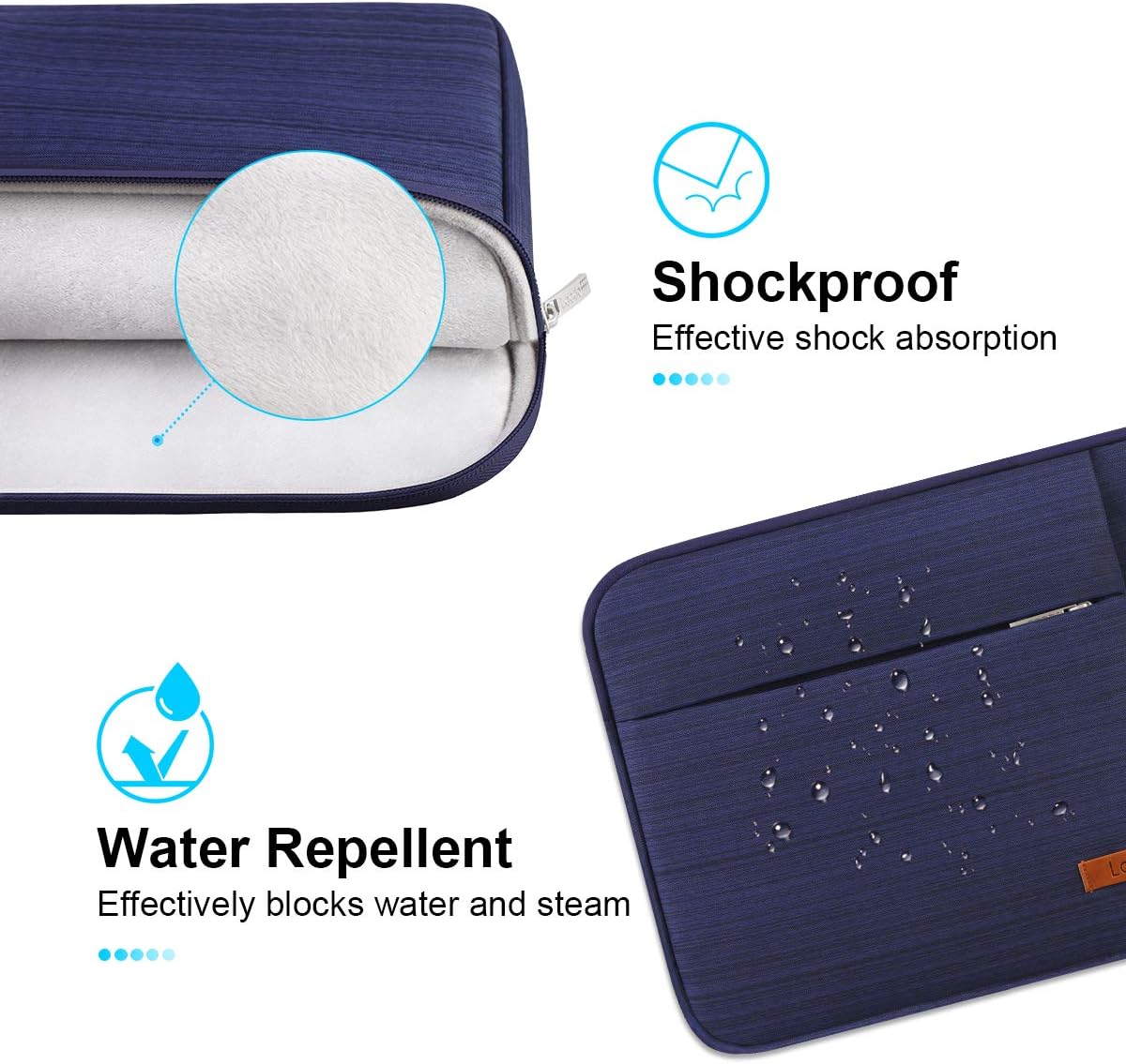 Lacdo Laptop Sleeve Case for 13 inch New MacBook Air M5 A3449 2026/M4 A3240 2025/M3 A3113/M2 A2681/M1 A2337 - Image 4