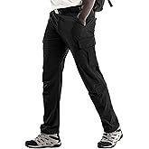 Flyplus Men's Tactical Cargo Pants Ripstop Stretch Waterproof 7 Pockets Lightweight Breathable for Work Construction Hiking