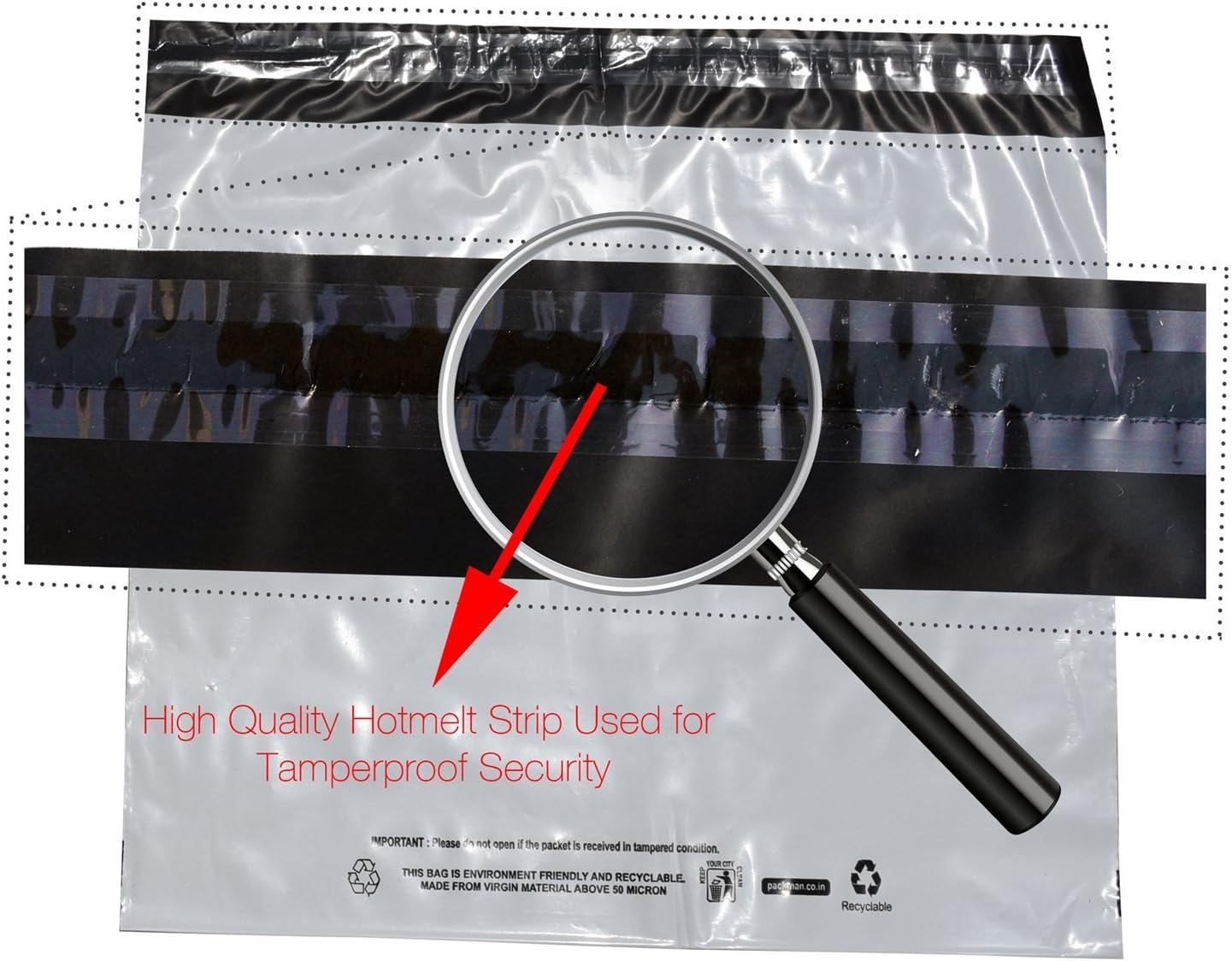 DIGITAL SHOPEE Tamper Proof Courier Bag (14x18) (Pack of 100 Bags).