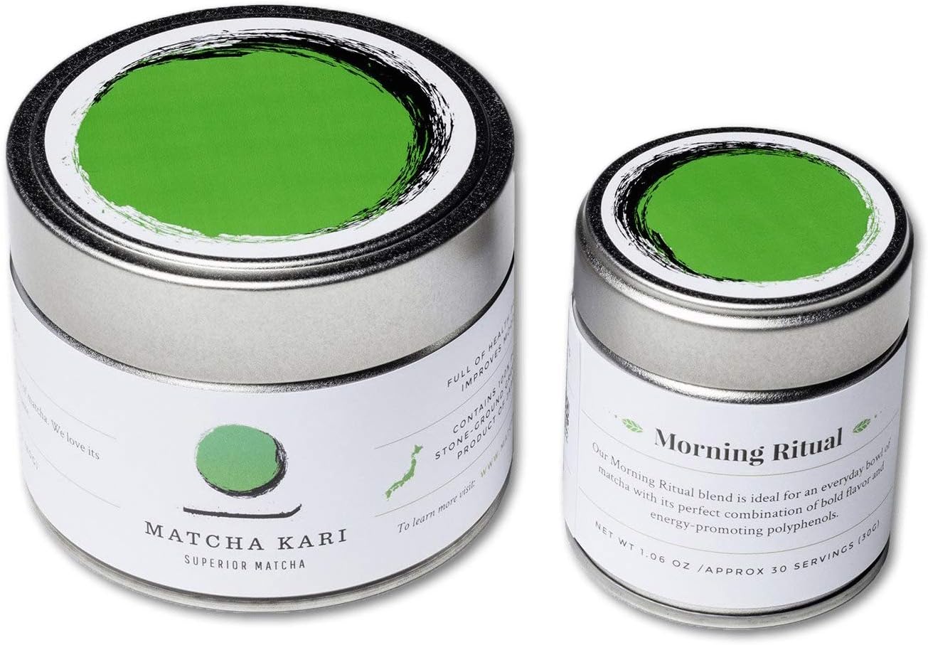 Matcha Kari - Matcha Green Tea Powder - Ceremonial Grade - Morning Ritual - 30g - Makes 30 Servings - Antioxidants, Energy - Authentic Japanese Origin
