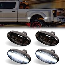 4x Smoked LED Fender Marker Lights For Ford Super Duty F250–F550 2011–2018, DOT/SAE