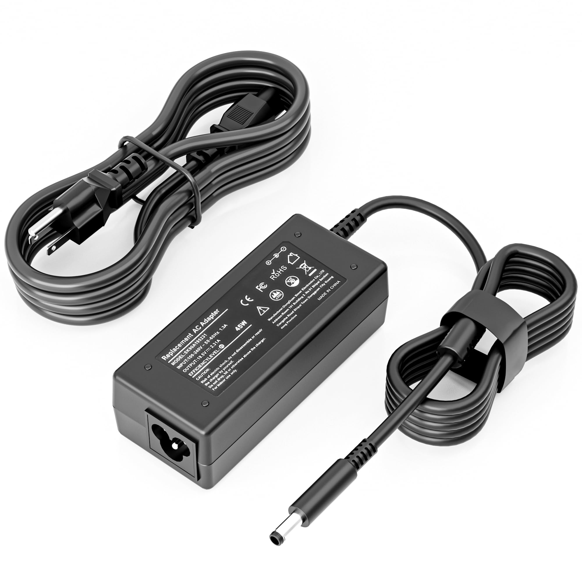 Photo 1 of HAIYUNWU 45W Laptop Charger Compatible with Dell Inspiron 11 13 14 15 17 3000 5000 7000 Series 3147 3168 3152 3452 3459 3555 3558 3565 5551 5552 5555 5558 5559 5565 5568 5578 7347 7568 7579 Power Cord