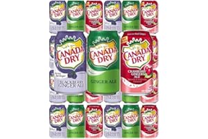 WESTERNMBY Ginger Ale Variety Pack, Cranberry, Blackberry, Regular, 12 fl oz, 18 cans