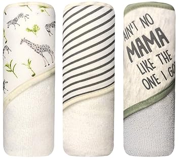 modern baby hooded towels 3 pack