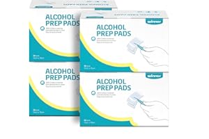 Winner Alcohol Wipes Individually Wrapped, 6" x 4" Large Prep Pads with 70% Isopropyl Alcohol, Essential for First Aid, Home and Laboratories, 4-Ply, 200 Count