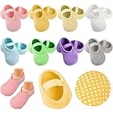 Geyoga 8 Pairs Baby Boy Girl Grips Socks Warm Non Skid Anti Slip Toddler Socks with Grippers for Newborn Infants 0-36 Month
