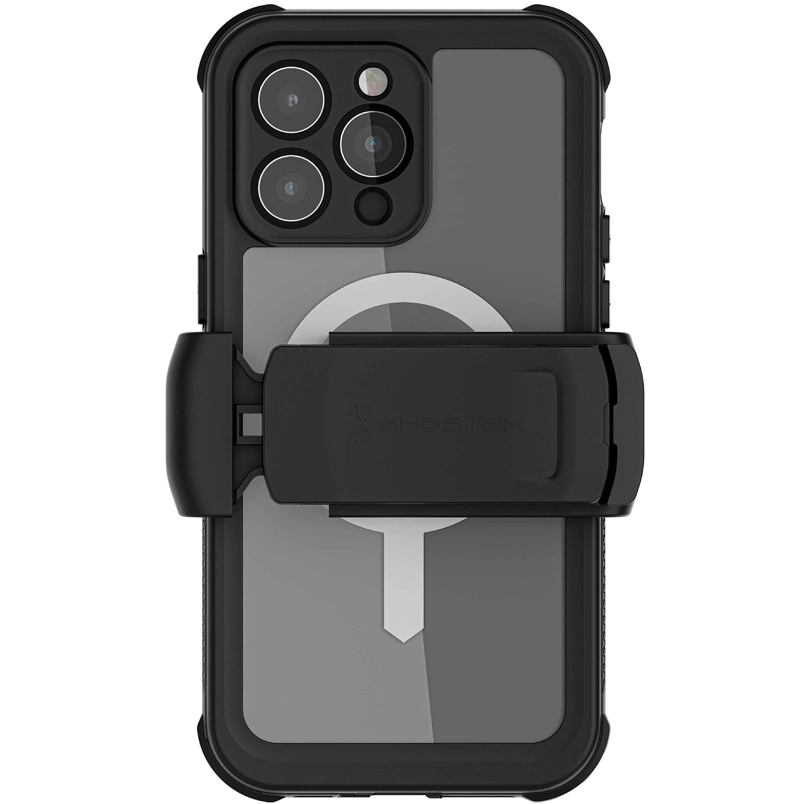 Photo 1 of ****MISSING THE BELT CLIP*** NAUTICAL Waterproof iPhone 14 Pro Max Case with Belt Clip, Screen Protector and MagSafe Magnet Rugged Heavy Duty Protection Full Body Designed for 2022 Apple iPhone 14ProMax (6.7 Inch) (Clear)